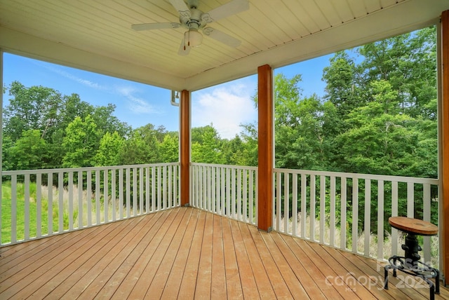 18619 Mainsail Ct, Lancaster, SC 29720 - deck featuring ceiling fan