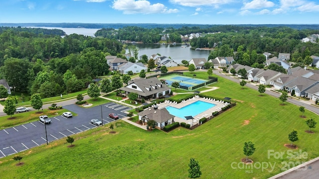 18619 Mainsail Ct, Lancaster, SC 29720 - bird's eye view of a nearby body of water and a pool area