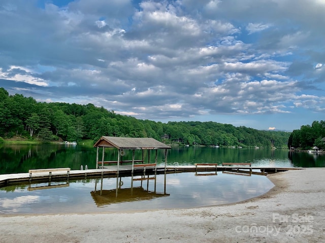 92 Nodatsi Ct, Brevard, NC 28712 - dock area with a wooded view and a water view