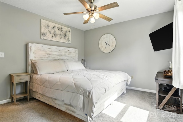 5378 Westwood Dr, Granite Falls, NC 28630 - carpeted bedroom with baseboards and a ceiling fan