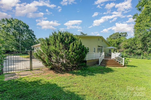 1107 Fairfield Dr, Gastonia, NC 28054 - view of yard featuring a deck