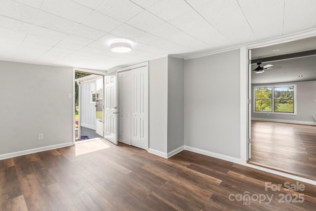 5354 Sherrills Ford Rd, Catawba, NC 28609 - unfurnished bedroom with wood finished floors and baseboards