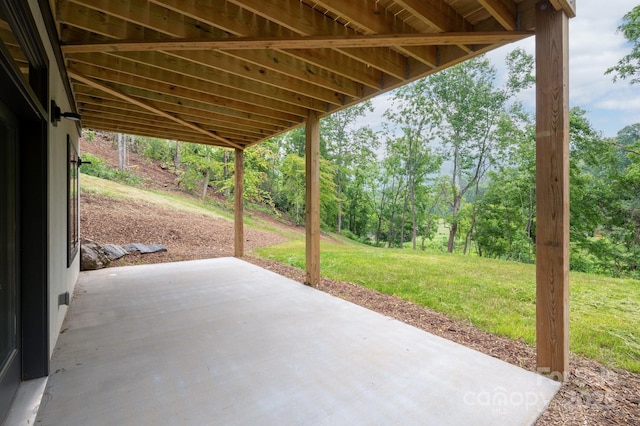 33 Windago Rd, Weaverville, NC 28787 - view of patio / terrace with view of wooded area