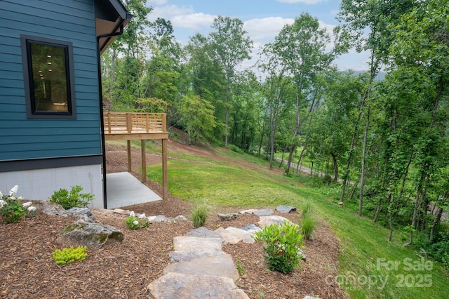 33 Windago Rd, Weaverville, NC 28787 - view of green lawn with a deck