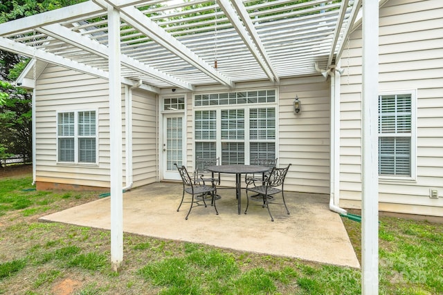13402 Mccoy Rd, Huntersville, NC 28078 - view of patio with a pergola