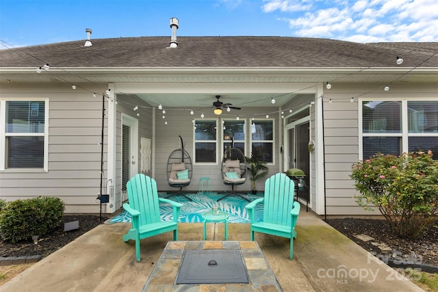 5059 Fenwick Ct, Lancaster, SC 29720 - view of patio / terrace with a ceiling fan