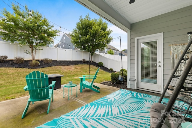 5059 Fenwick Ct, Lancaster, SC 29720 - fenced backyard with a patio area