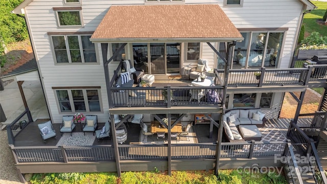 5888 Wood Duck Way, Catawba, NC 28609 - rear view of property featuring a deck and an outdoor hangout area