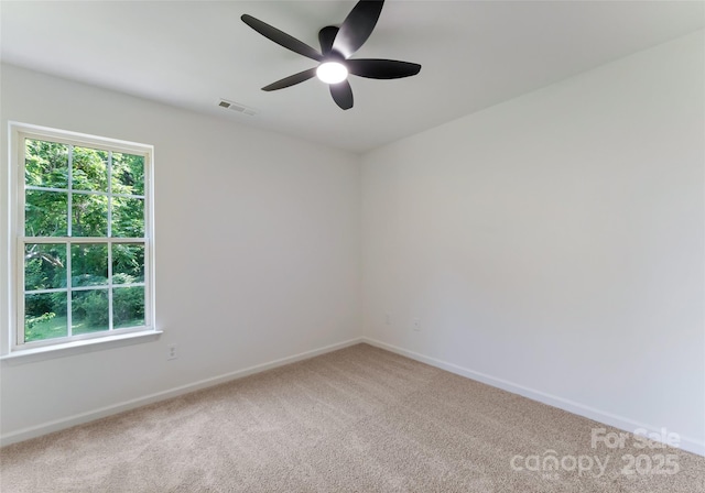 5229 Tarrywood Ln, Charlotte, NC 28205 - carpeted spare room featuring ceiling fan, plenty of natural light, and baseboards