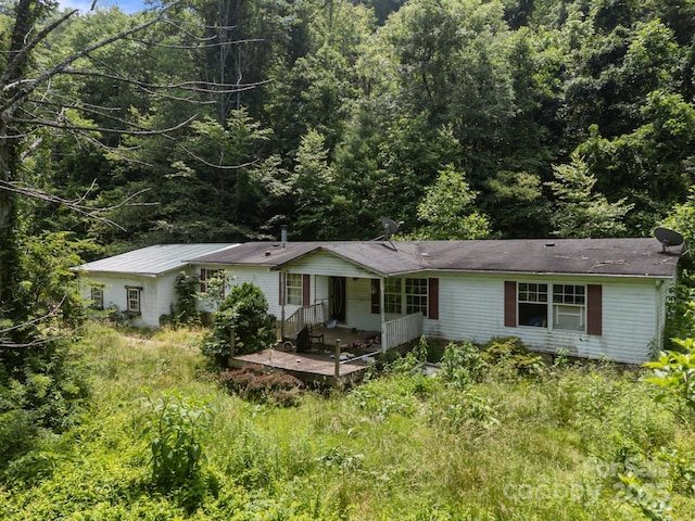 99 Bridges Cove Rd, Leicester, NC 28748 - view of front facade featuring a forest view