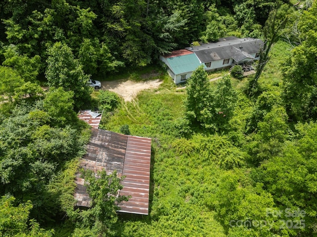 99 Bridges Cove Rd, Leicester, NC 28748 - view from above of property featuring a heavily wooded area