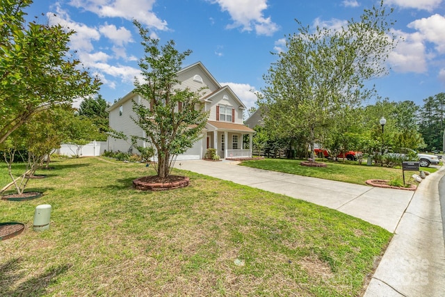 13622 Stringfellow Ln, Charlotte, NC 28278 - view of front of property featuring concrete driveway, an attached garage, and covered porch
