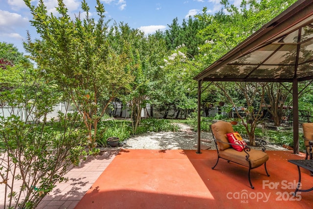 13622 Stringfellow Ln, Charlotte, NC 28278 - fenced backyard with a patio and a gazebo