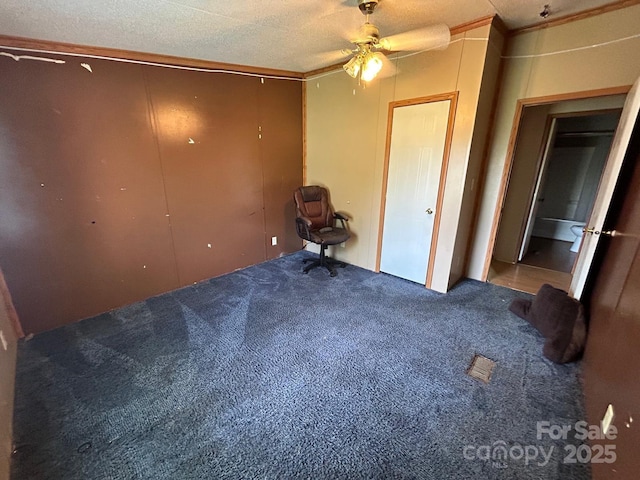 121 J F Morris Dr, Waynesville, NC 28786 - unfurnished bedroom with carpet flooring, ornamental molding, and a textured ceiling