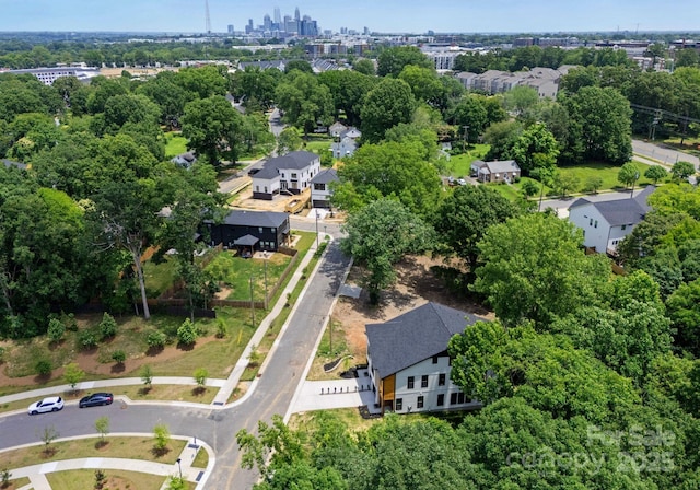 4117 Sarah Dr, Charlotte, NC 28217 - aerial view of property and surrounding area featuring a tree filled landscape