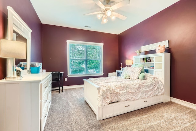 18732 Coachmans Trce, Cornelius, NC 28031 - bedroom featuring light carpet and ceiling fan