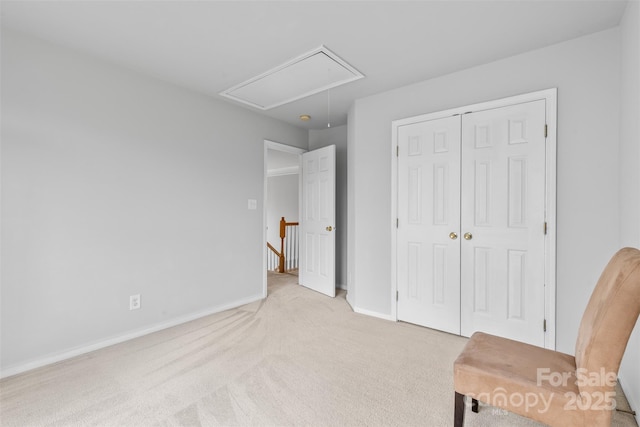 3213 Strawberry Rd, Matthews, NC 28104 - sitting room featuring attic access and light colored carpet