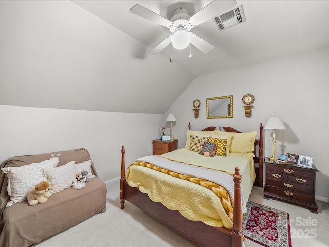1634-B Union Rd, Gastonia, NC 28054 - bedroom with carpet, lofted ceiling, and a ceiling fan
