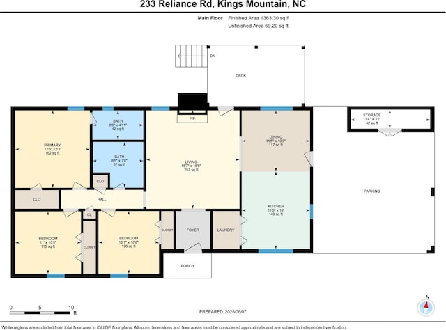 233 Reliance Rd, Kings Mountain, NC 28086 - floor plan / room layout