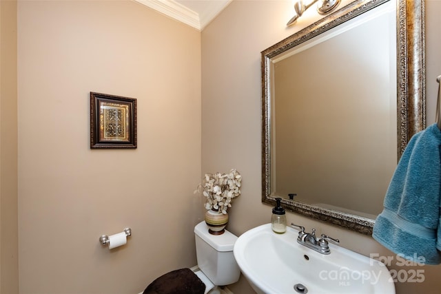 6511 Buggy Whip Ln, Waxhaw, NC 28173 - bathroom with a sink and crown molding