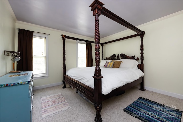 6511 Buggy Whip Ln, Waxhaw, NC 28173 - bedroom with ornamental molding and light colored carpet