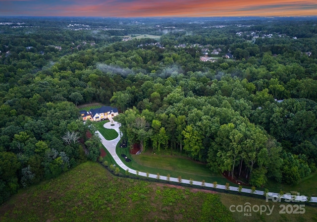 15037 June Washam Rd, Davidson, NC 28036 - aerial overview of property's location featuring a heavily wooded area