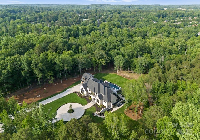 15037 June Washam Rd, Davidson, NC 28036 - aerial view of property and surrounding area featuring a heavily wooded area