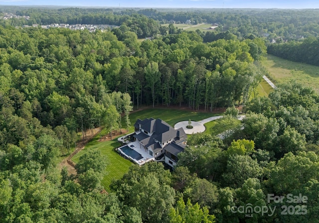 15037 June Washam Rd, Davidson, NC 28036 - aerial view of a heavily wooded area