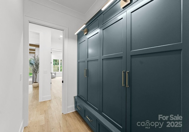 2921 Windsor Ave, Charlotte, NC 28209 - mudroom featuring light wood-style floors and baseboards