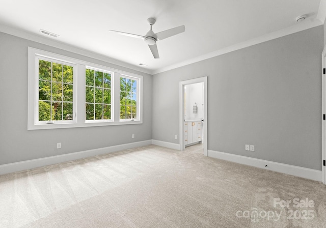 2921 Windsor Ave, Charlotte, NC 28209 - unfurnished room featuring light colored carpet and ceiling fan