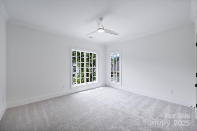 2921 Windsor Ave, Charlotte, NC 28209 - carpeted spare room featuring baseboards and a ceiling fan