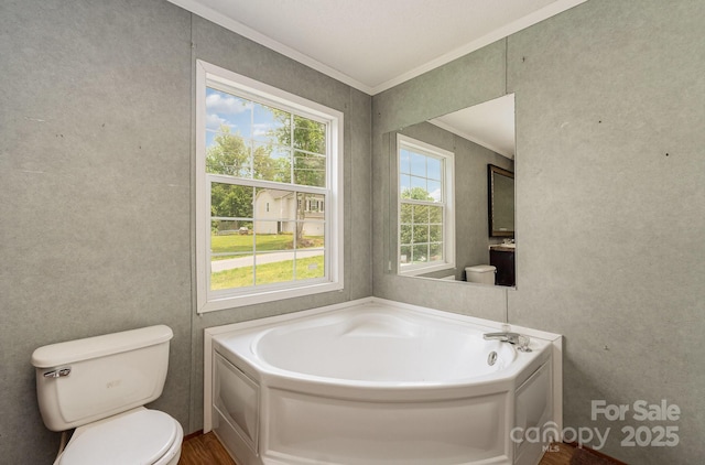 828 Carver St Unit 17-19, Shelby, NC 28152 - full bath featuring ornamental molding, a bath, and wood finished floors