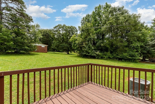 828 Carver St Unit 17-19, Shelby, NC 28152 - wooden terrace featuring a yard and view of scattered trees