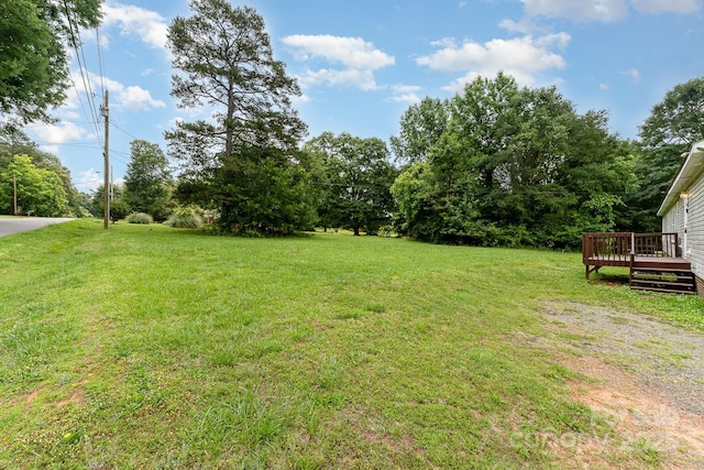 828 Carver St Unit 17-19, Shelby, NC 28152 - view of green lawn featuring a wooden deck