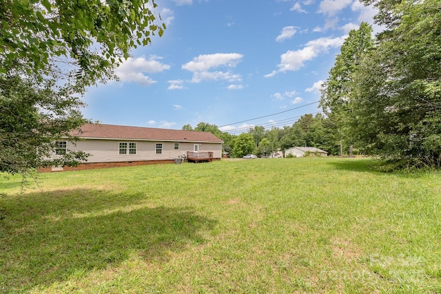 828 Carver St Unit 17-19, Shelby, NC 28152 - view of grassy yard with a deck