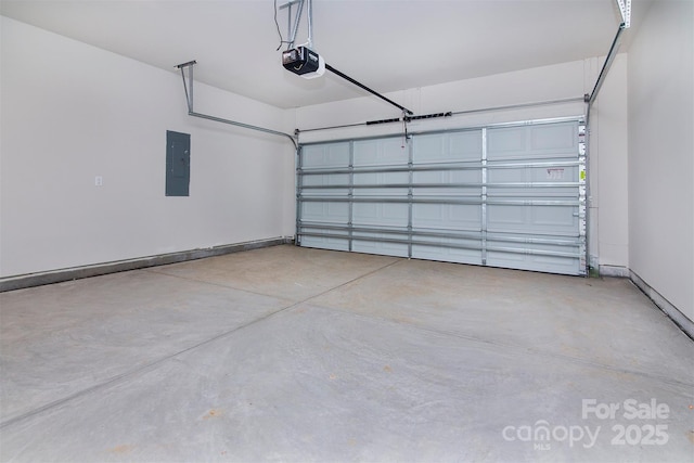118 Durham Rd, Stanley, NC 28164 - garage featuring electric panel and a garage door opener