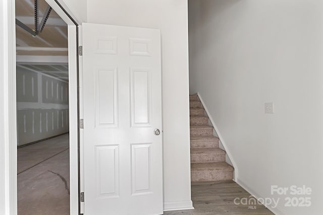15034 Scoter St, Charlotte, NC 28262 - staircase featuring baseboards