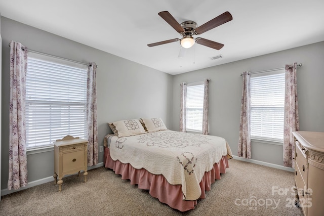 3351 Streamside Dr, Davidson, NC 28036 - bedroom with light colored carpet and ceiling fan