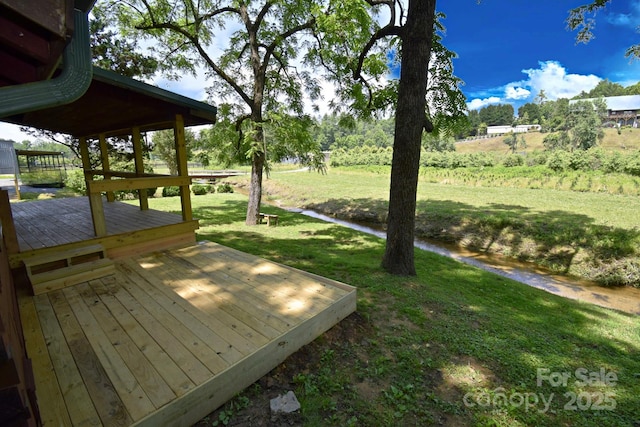 2967 Roby Martin Rd, Lenoir, NC 28645 - wooden deck featuring a lawn