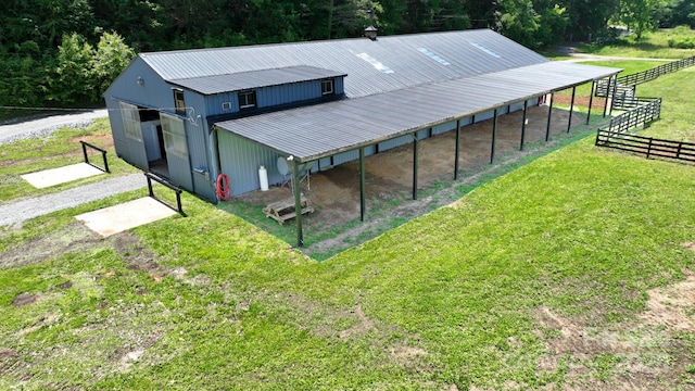 2967 Roby Martin Rd, Lenoir, NC 28645 - rear view of property with metal roof and view of wooded area