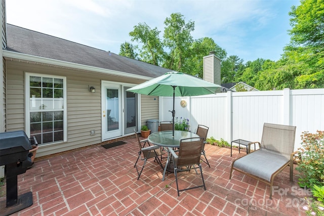 16 Red Barn Ln, Fletcher, NC 28732 - view of patio / terrace featuring outdoor dining space and a grill