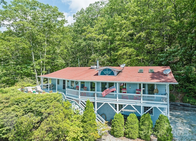 724 Pless Underwood Rd, Maggie Valley, NC 28751 - view of front facade with a view of trees