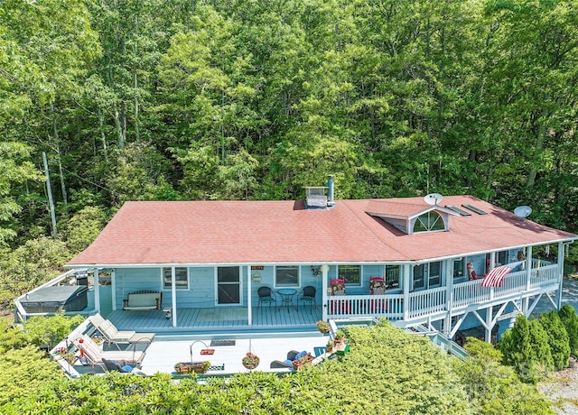 724 Pless Underwood Rd, Maggie Valley, NC 28751 - view of front facade featuring a forest view
