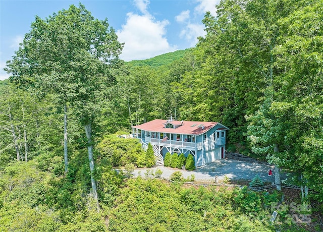 724 Pless Underwood Rd, Maggie Valley, NC 28751 - aerial view of property and surrounding area with a forest