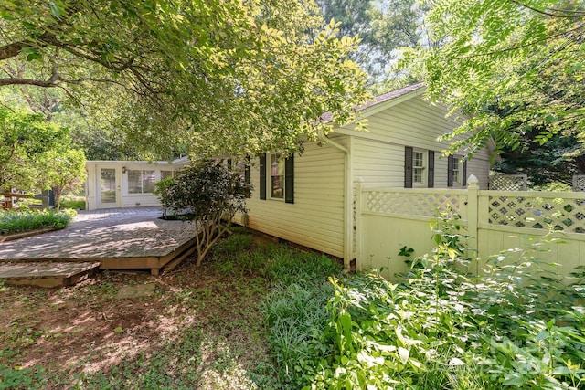 220 Blackberry Trl, Concord, NC 28027 - view of yard featuring a wooden deck