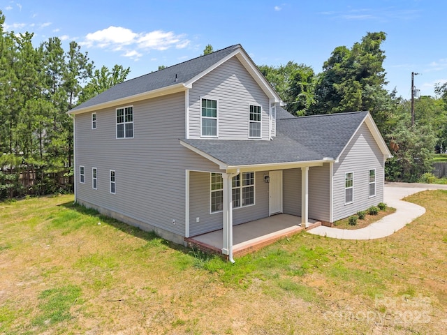 126 Aurora Blvd, Matthews, NC 28105 - view of front of property featuring a front yard, covered porch, and roof with shingles