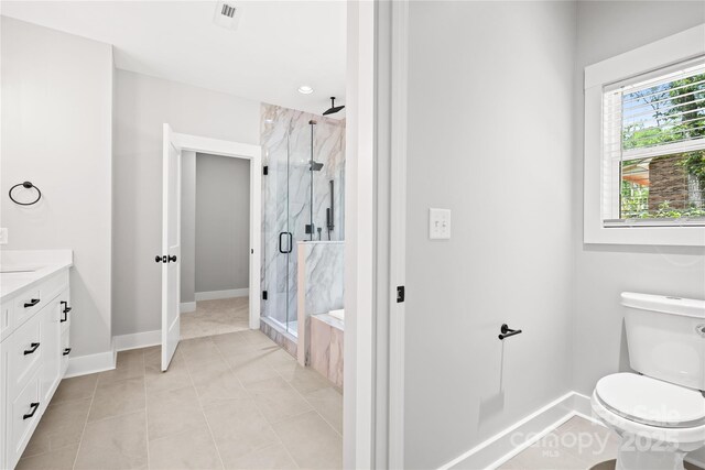 1004 E Sandy Ridge Rd, Monroe, NC 28112 - bathroom with a marble finish shower and vanity