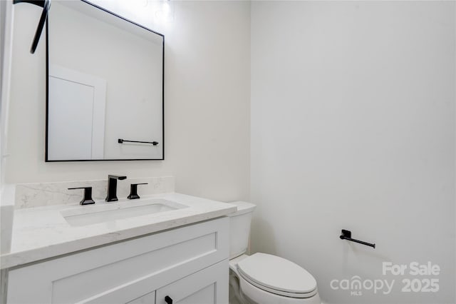 102 Starmount Dr, Kings Mountain, NC 28086 - half bath featuring vanity and toilet
