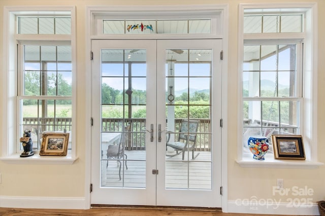 30 Linn Garden Ln, Swannanoa, NC 28778 - entryway featuring french doors and a mountain view