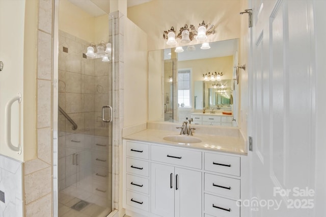 30 Linn Garden Ln, Swannanoa, NC 28778 - bathroom featuring a shower stall and vanity
